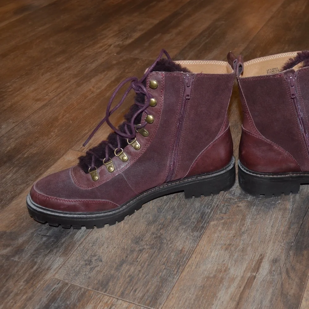 NEW -Lucky Brand Maroon Boot - Picture 2 of 10